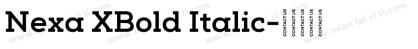 Nexa XBold Italic字体转换